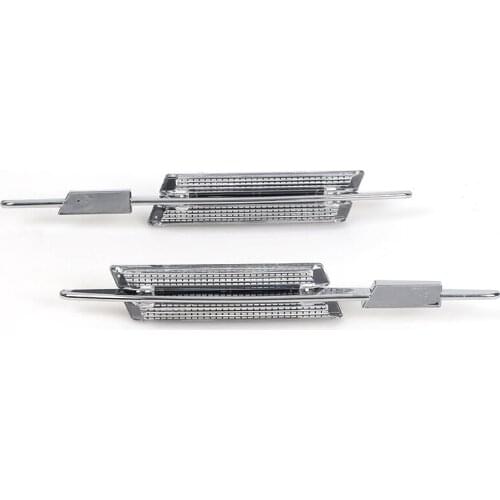 2Pcs LED Amber Side Marker Turn Signals Indicator Light For BMW 1/3/5Ser E60 E61 E81 E82 E87 E88 E90 E91 E92 E93 With M Logo