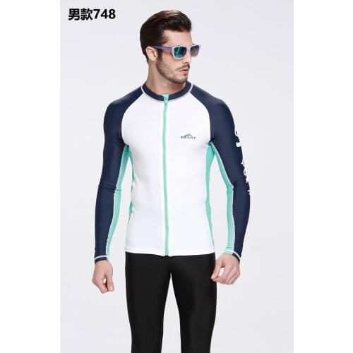 2016 sbart Korean diving suit split male long sleeved wetsuit zipper clothes male body jellyfish surf wear sunscreen swimsuit