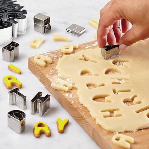 26 PC Stainless Steel Alphabet Letter Fondant Cutter Cake Cookie Biscuit Mold Cake Decorating