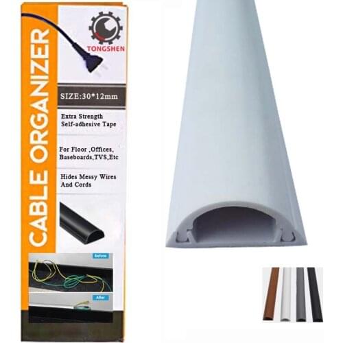 30x12mm One-Cord Cable Concealer Mini Wire Cover Cable Raceway Hide Cables Corduct Overfloor Cord Protector Floor Cord Cover