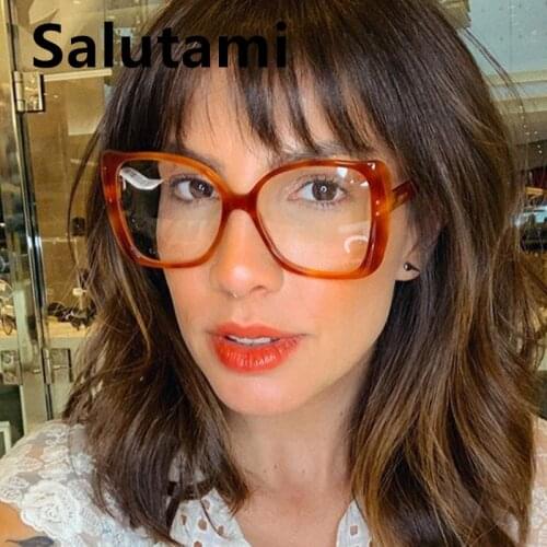 Anti-blue Light Rivet Bow Shape Eyeglasses Women Computer Glasses Frame Vintage Black Clear Lens Shades Female Oversize Myopia