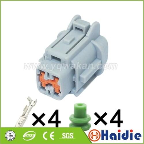 Free shipping 2sets 4pin plastic housing plug sealed series 090(2.3mm) 4 position cable connector 6185-1171