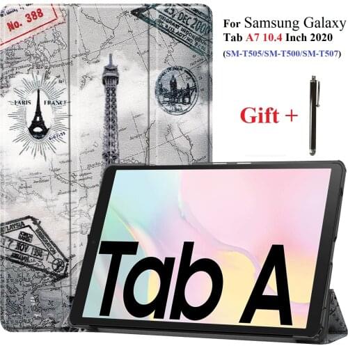 Case for Samsung Galaxy Tab S6 Lite 10.4 inch SM-P610 SM-P615 Folding Stand Cover for Galaxy Tab A7 A 8.0" SM-T290 with Stylus