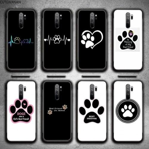 Best friends Dog paw Phone Case for Redmi Note 9 8 8T 8A 7 6 6A Go Pro Max Redmi 9 K20 K30 Pro