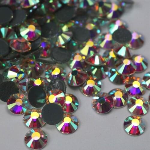 Swarovsky Hotfix Rhinestone Super Glitter Strass Flatback Glass Crystal AB Hotfix Stones Iron on Rhinestones For Garment