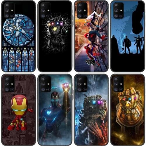 Hulk captain Iron Man Phone Case Hull For Samsung Galaxy A50 A51 A20 A71 A70 A40 A30 A31 A80 E 5G S Black Shell Art Cell Cove
