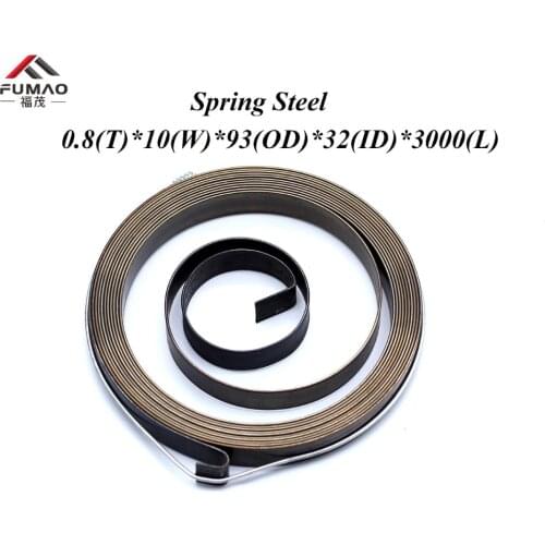 Customized Spring Steel Flat Spiral Clock Springs With Constant Force 0.8x10x93x32x3000mm