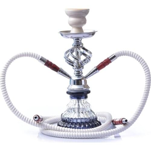 2Set Hookah Set Shisha With Double Hose Smoking Tobacco Accessories Pipe Chicha Glass Narguile Nargile Cigarette Cachimba