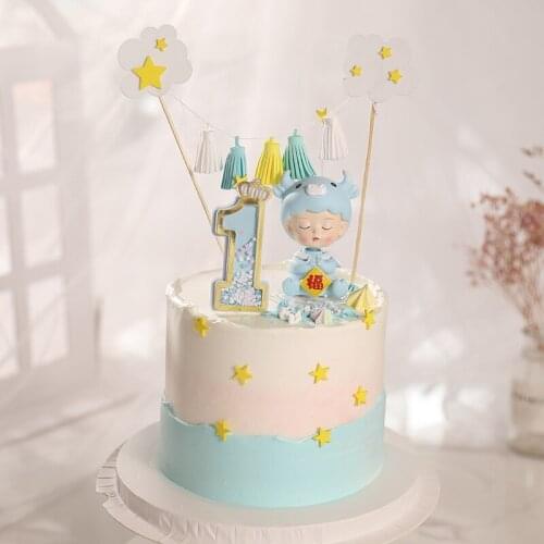 Creativity Crown Number 0-9 Birthday Cake Topper EVA Multicolour Tassel Wedding Cake Toppers for Birthday Party Cake Decorations