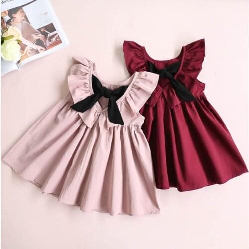 2020 Summer girls dress baby girl clothes kids dresses for girls clothes fashion backless dress princess dress vestido infantil