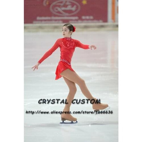 Hot Sales Ice Figure Skating Dresses Fashion New Brand Competition Child Figure Skating Dress Crystal DR3688