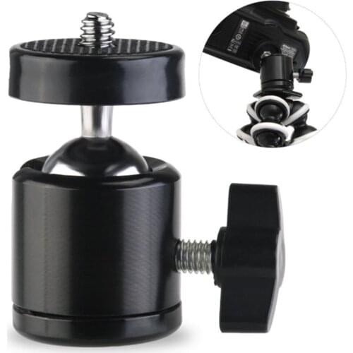 Metal Spherical Head 360 Degree Rotating Spherical Universal Pan/tilt 1/4 Port Camera Light Tripod Small Pan/tilt 3 Hole Head