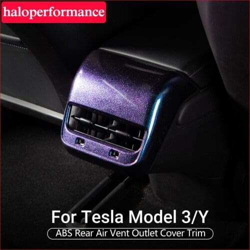 Model3 Car Rear Air Vents Outlet Cover Trim For Tesla Model 3 2021 Accessories Starry Sky Model 3 Tesla Model Y Model Three
