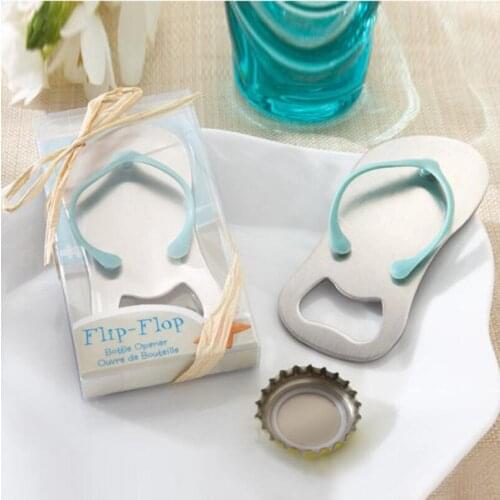 New Wedding Favors Flip-Flop Sandal Bottle Opener Slipper Wine Beer Opener Wedding Party Decoration LX7133