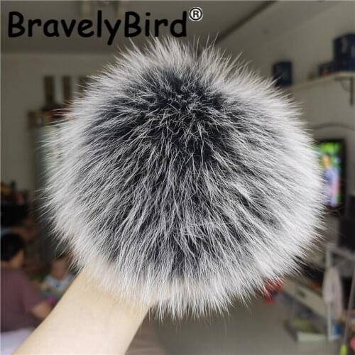 Wholesale 5pcs/lot Natural Fur Pompoms Real Fox Fur Pom Pom Super Large 15cm Fur Balls For Knitted Skullies Hats Scarf Key Chain