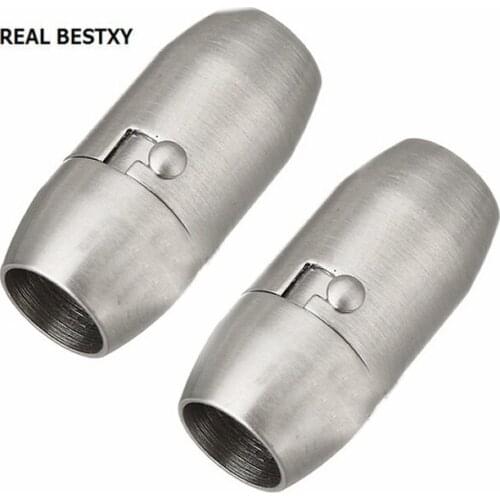 REAL BESTXY 10pcs/lot High Quality Jewelry Findings Bracelet Necklace Clasp DIY 316l Stainless Steel Magnet