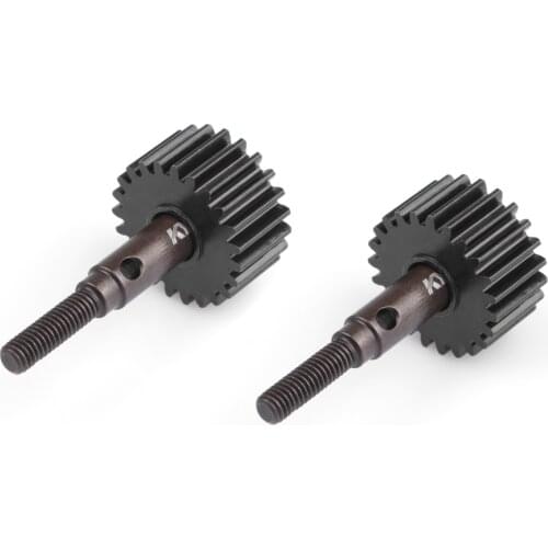 KYX Racing 23T Hardened Steel Portal Drive Output Spindle Gear w/ Portal Stub Axle Drive Shaft for RC Crawler Traxxas TRX4 TRX6