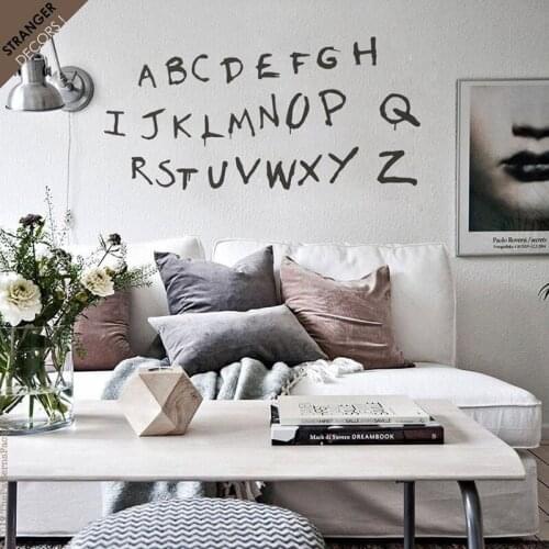 Scary Alphabet Wall Sticker Bedroom Living Room Alphabet Tv series spooky Halloween Wall Decal Kitchen Vinyl Decor