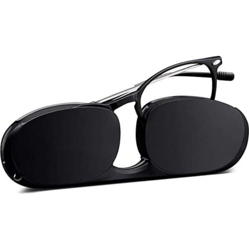 Unisex Anti Blue Light Reading Glasses Fashionable Portable Presbyopic Glasses with Case black/red