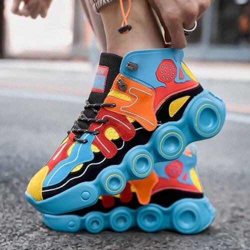 2021 Spring Fashion Blue Platform Shoes Mens Sneakers Superstar Mens Designer Shoes Platform Sneakers for Men zapatillas hombre