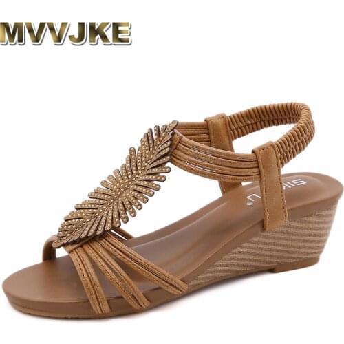 MVVJKE Rhinestone Sandals Women 2021 Roman Shoes Woman Summer Sandals Flip Flops Zipper Back Ladies Shoes Casual Sandalias Mujer