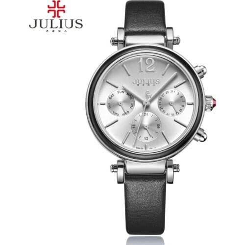 Real Functions Womens Watch ISA Mov't Hours Clock Fine Fashion Dress Bracelet Woman Sport Leather Birthday Girl Gift Julius Box