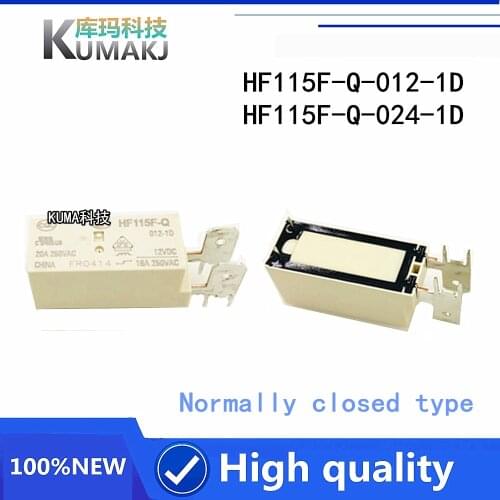 1PCS 100%Original New Relay HF115F-Q-012-1D 12VDC HF115F-Q-024-1D 24VDC HF115F-Q 012-1D HF115F Q 012 1D 12V 24V 20A