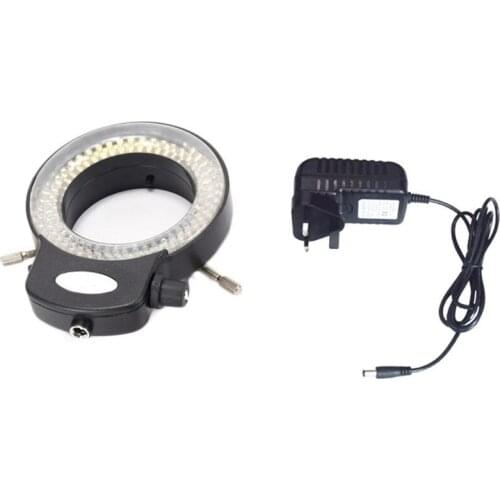 144Pcs LED Luce Del Microscopio Stereo Microscopio 144Pcs Leds Microscope Light With Power Adapter UK Plug