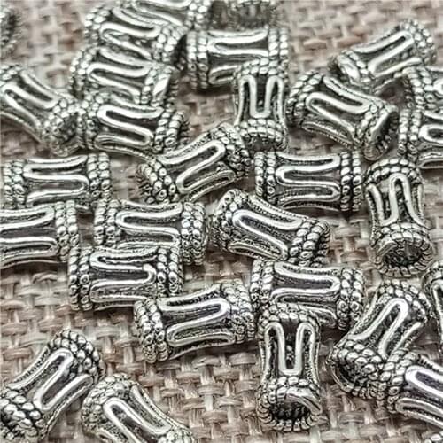925 Sterling Silver Small Tube Beads Bulk Tubular Spacers for Bracelet Necklace