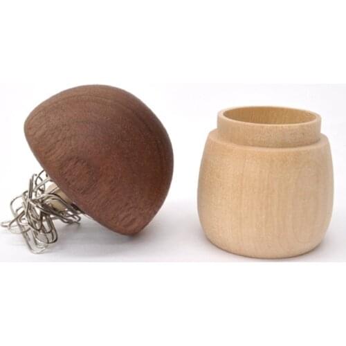 28EA Cute Cartoon Mushroom-like Large Capacity Paper Clip Dispenser Magnetic Widen Opening Top Home Office School Supplies