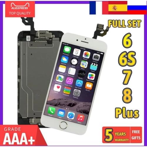 AAA Full Set LCD For iPhone 6 6S 7 8 Plus Display 3D Touch Digitizer Assembly Complete Replacement For 5S 6P 6SP 7P 8P Screen