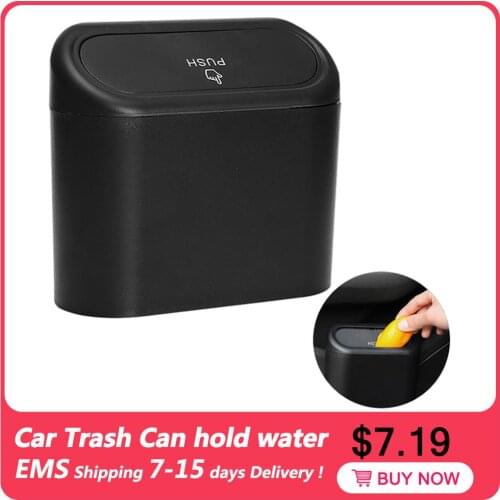 Car Trash Bin Garbage Dust Case Box Auto Car Storage Case Garbage Dust Case Box Trash Can Car Hanging Accessories Can Hold Wate