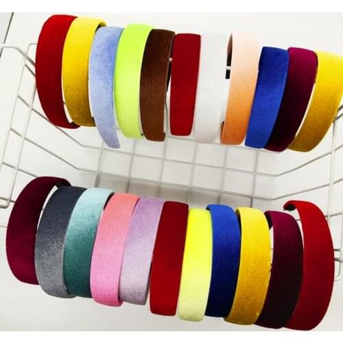 Free shipping fashion women wide hairbands velvet girls headbands ladys headwear hair accessories