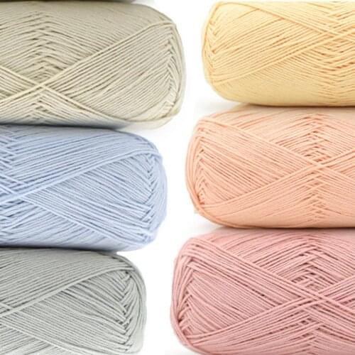 Combed Soft 100% Organic Cotton Baby Yarn Hand Knitting Crochet Thread First Class Cotton Yarn 10balls/lot 500g Wholesale FZ61