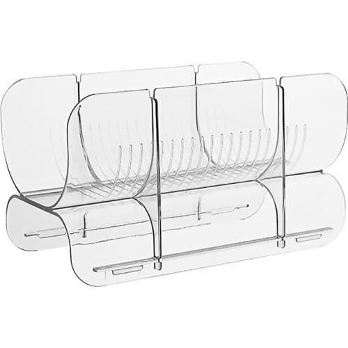 Wine Holder Storage Organizer Plastic Acrylic Stackable Fridge Cabinet Pantry Kitchen Countertops Clear