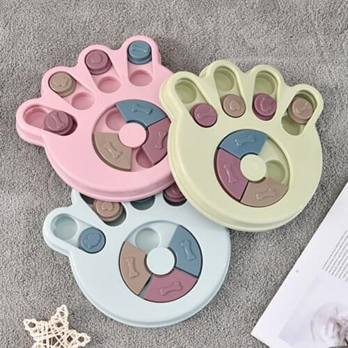Pet Training Dog Puzzle Toys Slow Dispensing Feeding Bowl Reward Dog Game Disc Board Funny Slow Eat Dog Interactive Toys