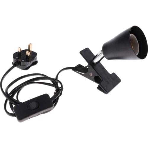 E27 Pet Reptile Heating Light UVA UVB Bulb Clamp Lamp Holder UK Plug