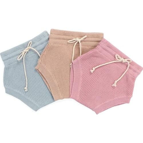 Kaiya angel Baby Sweeter Bloomers Unisex Baby Diaper Cover Infant Girls Summer Solid Color Bloomers baby shorts in Stock