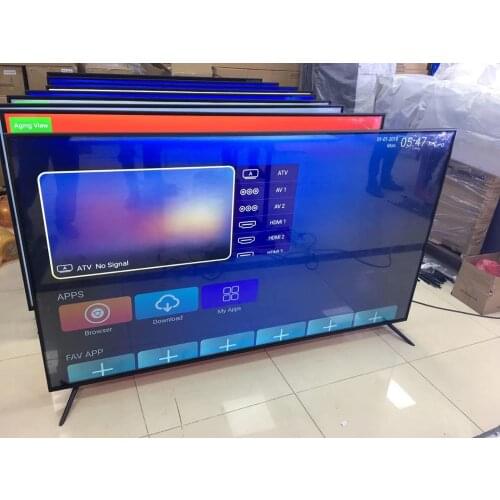 China Factory Cheap Flat Screen Televisions 65 75 Inch multiple language wifi Smart tv Android LCD LED TV 4K television