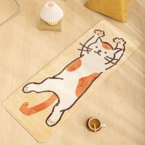 Bubble Kiss Cartoon Cat Rugs For Bedroom Shaggy Soft Carpets For Living Room Machine Wash Anti Slip Floor Mat Home Decor Rug