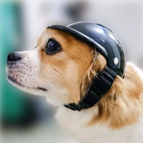 Pet Handsome Helmet Pet Out Anti-collision Hat For Dogs Cats Make Styling Photo Props Pet Hat Fashion Outdoor Motorcycle