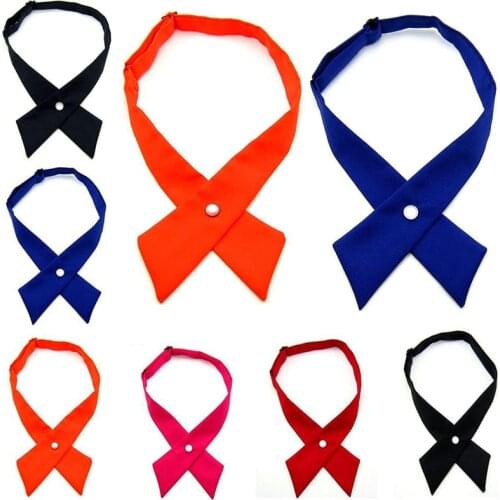 Crossover Solid Butterflies Butterfly Bowknot Bow Tie Knot Bowtie Mens Necktie Womens Neck Ties Polyester Men Accessories