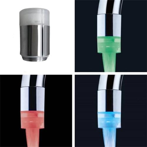 HOT LED Luminous Faucet Tap Nozzle RGB Color Light Blinking Temperature Aerator Water Saving Kitchen Bathroom Accessories