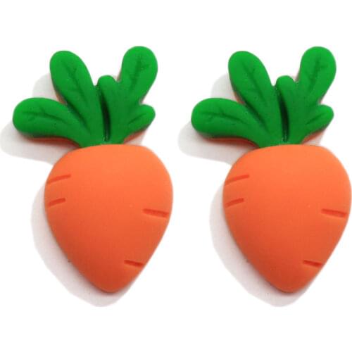 Cute Cartoon Rabbit Carrots Resin Flat Back Cabochon For Phone Decor Scrapbooking Crafts DIY Kids Hair Bow Accessories