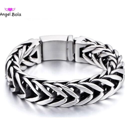 Pulseira Masculina Stainless Steel 17MM Wide Buddha Bracelet Men Jewelry V Shape Mens Bracelets Dropship Gift For Him With Logo