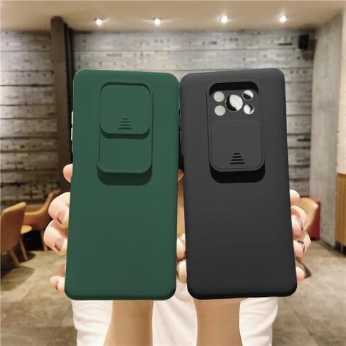 Soft Silicon Case For Xiaomi Redmi Note 10 Pro Case Slide Camera Protection Funda Redmi Note 8 9 Pro 9s 10s 9T 9C 9A Power Cover
