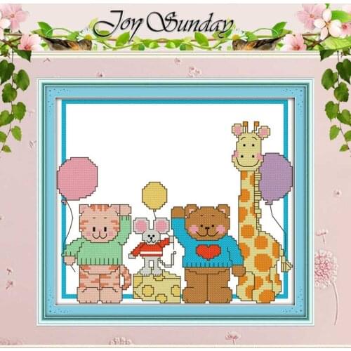 The Small Animals Counted Cross Stitch 11CT 14CT Cross Stitch Set Wholesale DIY cartoon Cross-stitch Kit Embroidery Needlework