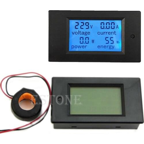 OOTDTY AC 80-260V LCD Digital 100A Volt Watt Power Meter Ammeter Voltmeter 110V 220V