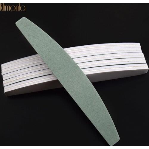 7Pcs/Lot Nail File Sanding Polishing Buffer Blocks Double-sided UV Gel Nail Polisher Manicure Pedicure Tools Green Boat