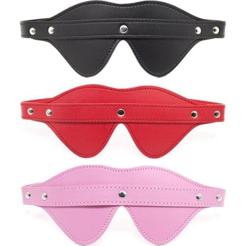 Leather Blindfold Adult Games BDSM sex Flirt Sex Toy Sexy Eye Mask Sleeping Masquerade Cat Eye Party club Coslay Mysterious